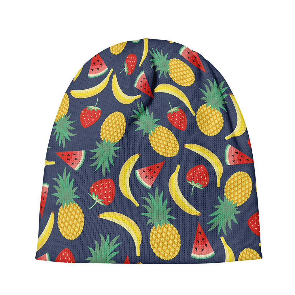 Cute Tropical Fruits Pattern Print Beanie