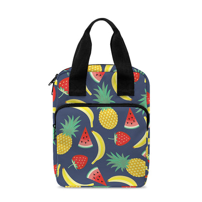 Cute Tropical Fruits Pattern Print Bible Tote Bag