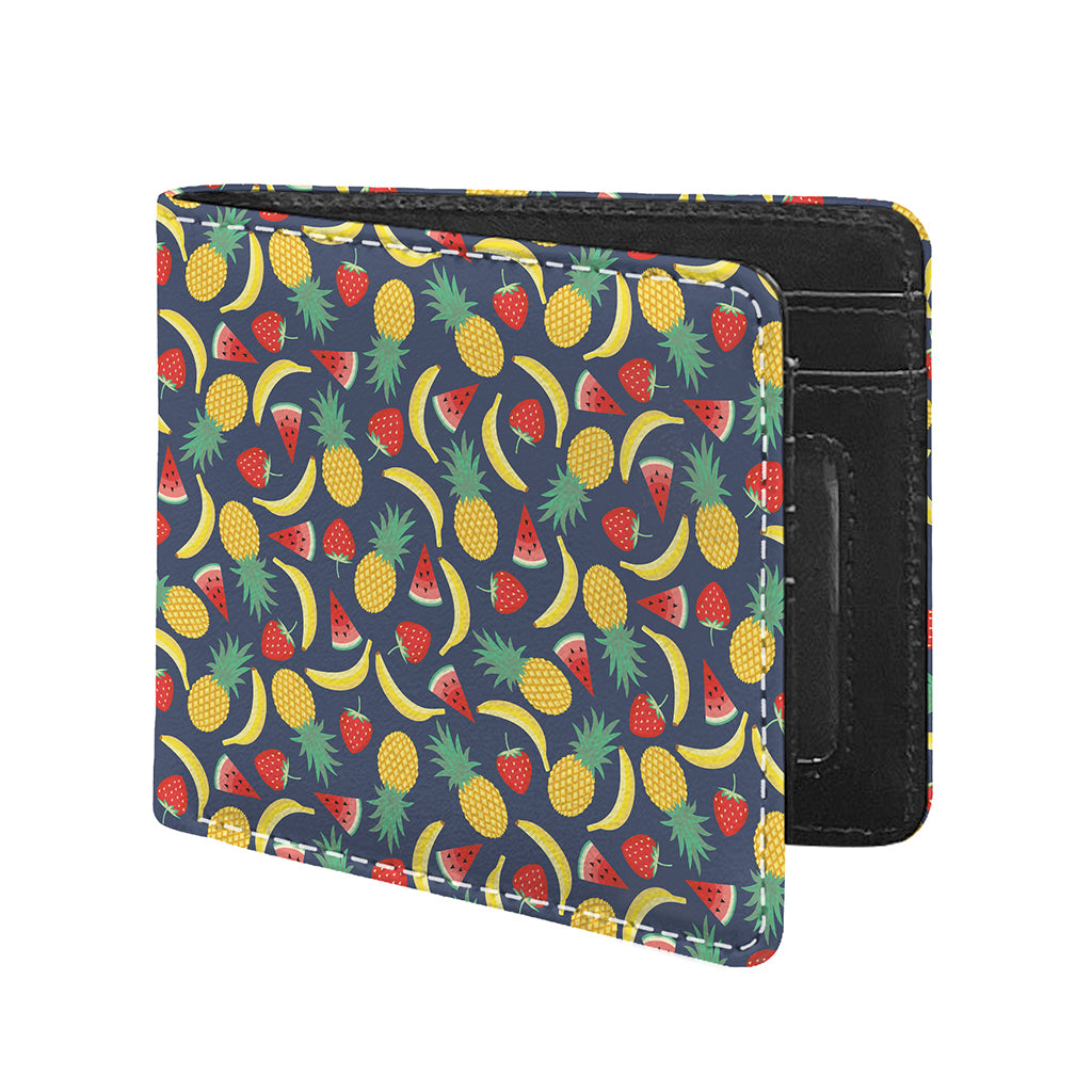 Cute Tropical Fruits Pattern Print Bifold Wallet