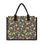 Cute Tropical Fruits Pattern Print Canvas Tote Bag