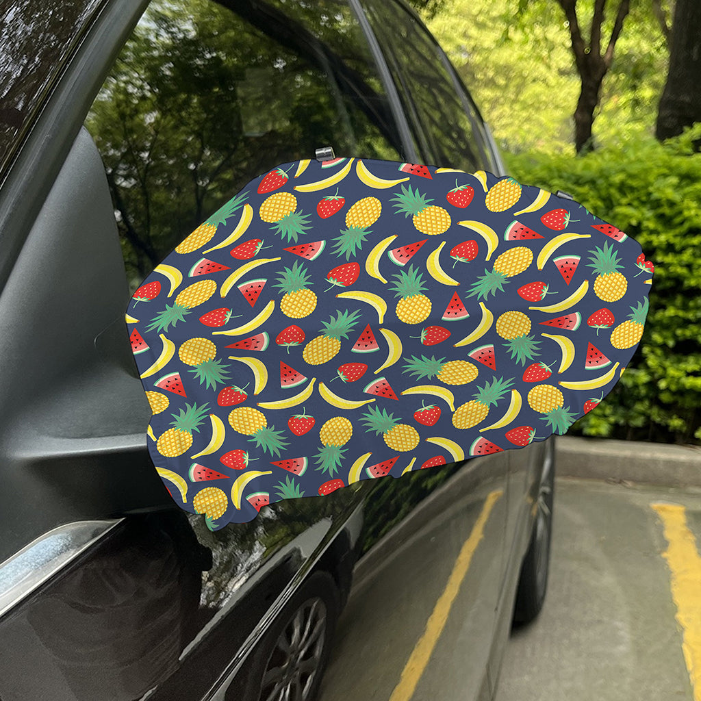 Cute Tropical Fruits Pattern Print Car Side Mirror Covers