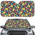 Cute Tropical Fruits Pattern Print Car Windshield Sun Shade