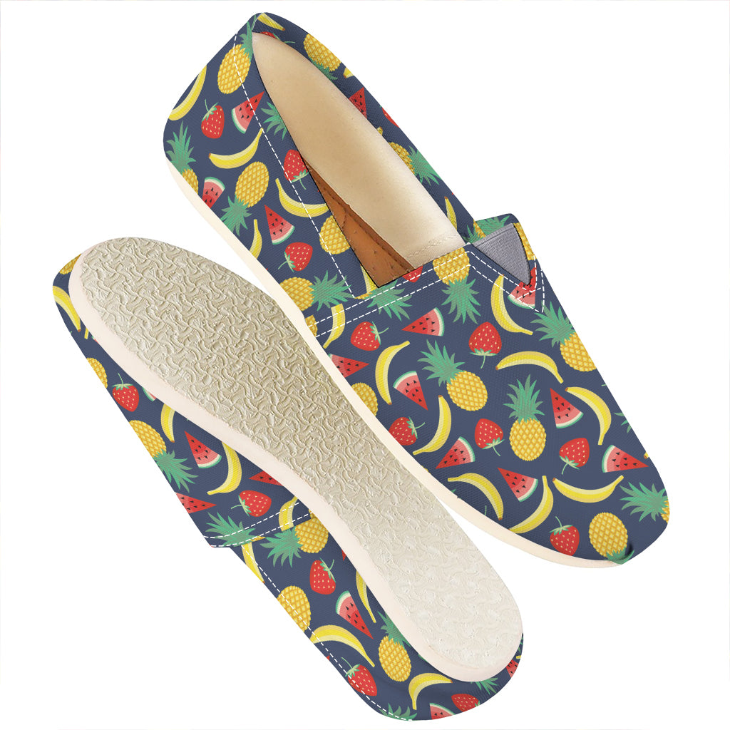 Cute Tropical Fruits Pattern Print Casual Shoes