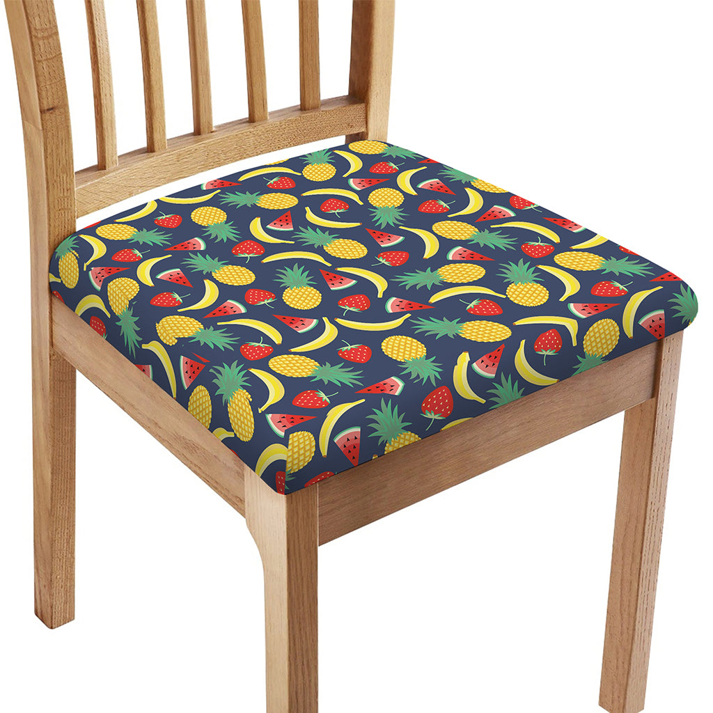 Cute Tropical Fruits Pattern Print Chair Cushion Cover