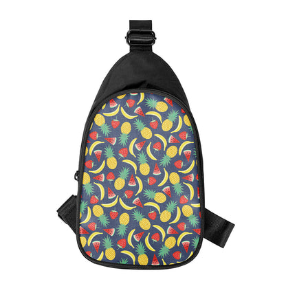 Cute Tropical Fruits Pattern Print Chest Bag
