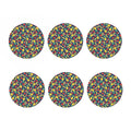 Cute Tropical Fruits Pattern Print Coaster Set