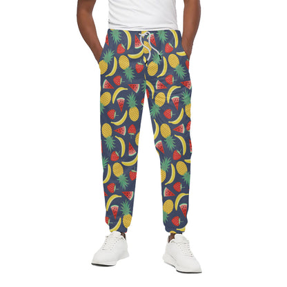 Cute Tropical Fruits Pattern Print Cotton Pants