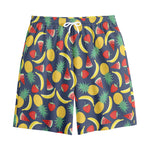 Cute Tropical Fruits Pattern Print Cotton Shorts