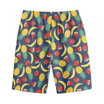 Cute Tropical Fruits Pattern Print Cotton Shorts