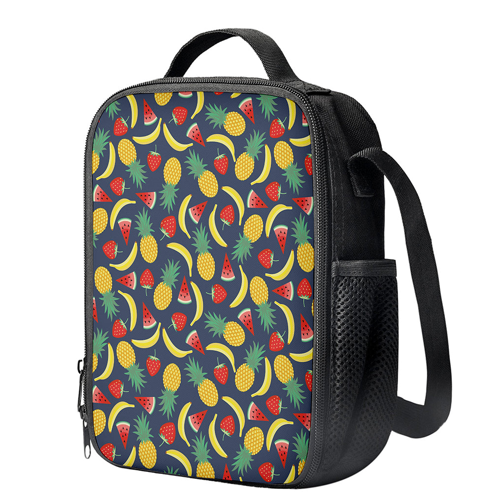 Cute Tropical Fruits Pattern Print Crossbody Lunch Bag