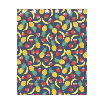 Cute Tropical Fruits Pattern Print Curtain