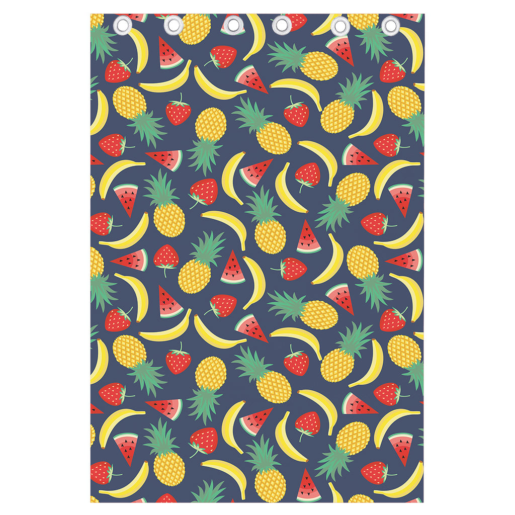 Cute Tropical Fruits Pattern Print Curtain