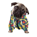 Cute Tropical Fruits Pattern Print Dog Zip Up Hoodie