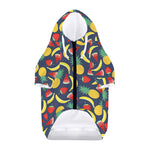 Cute Tropical Fruits Pattern Print Dog Zip Up Hoodie