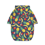 Cute Tropical Fruits Pattern Print Dog Zip Up Hoodie