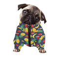 Cute Tropical Fruits Pattern Print Dog Zip Up Jacket