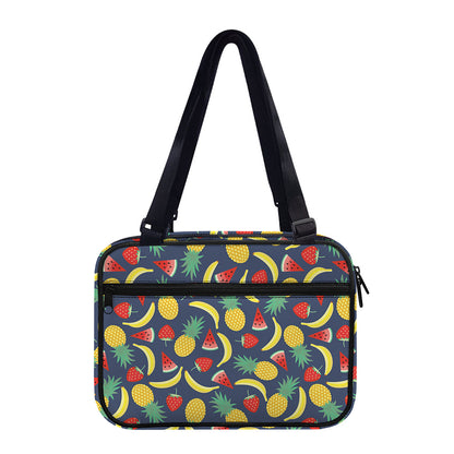 Cute Tropical Fruits Pattern Print Double Strap Bible Bag