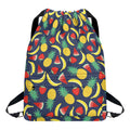 Cute Tropical Fruits Pattern Print Drawstring Backpack
