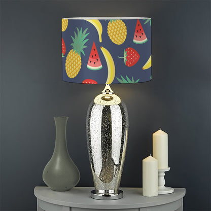 Cute Tropical Fruits Pattern Print Drum Lamp Shade