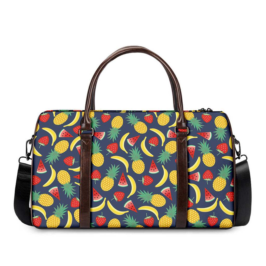 Cute Tropical Fruits Pattern Print Duffle Bag