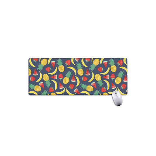 Cute Tropical Fruits Pattern Print Extended Mouse Pad
