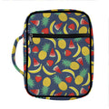 Cute Tropical Fruits Pattern Print Front Pocket Bible Bag