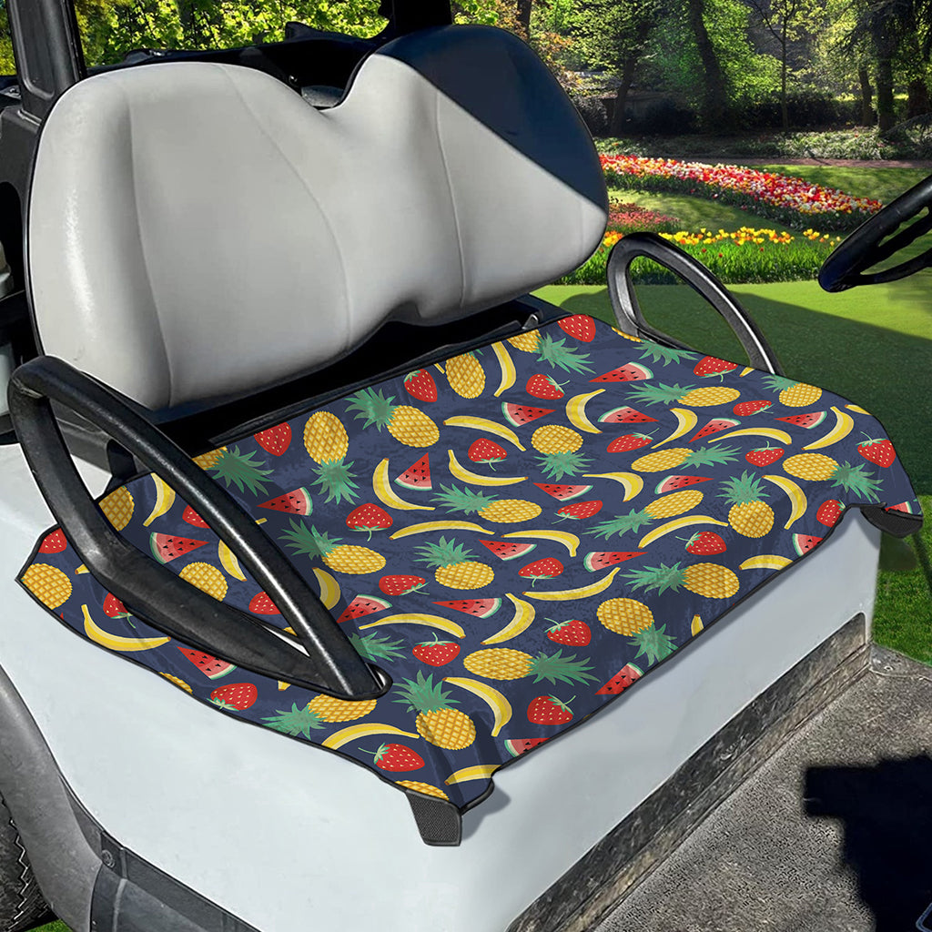 Cute Tropical Fruits Pattern Print Golf Cart Seat Cover