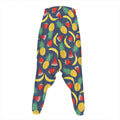 Cute Tropical Fruits Pattern Print Hammer Pants