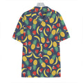 Cute Tropical Fruits Pattern Print Hawaiian Shirt