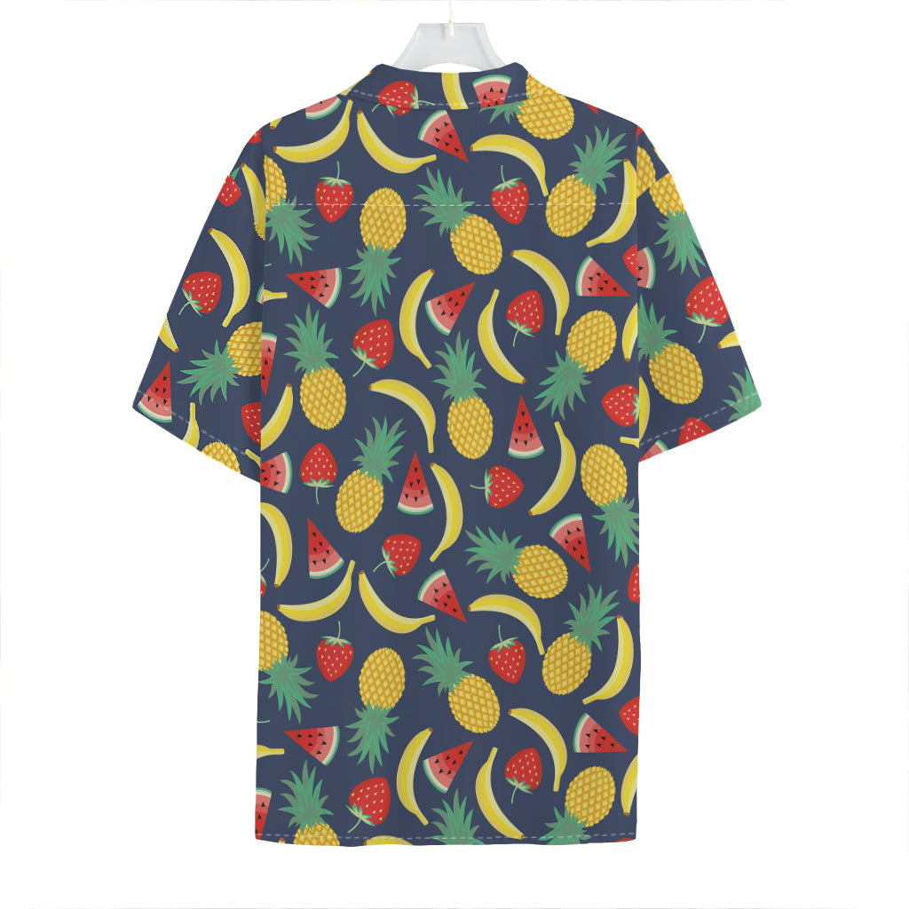 Cute Tropical Fruits Pattern Print Hawaiian Shirt