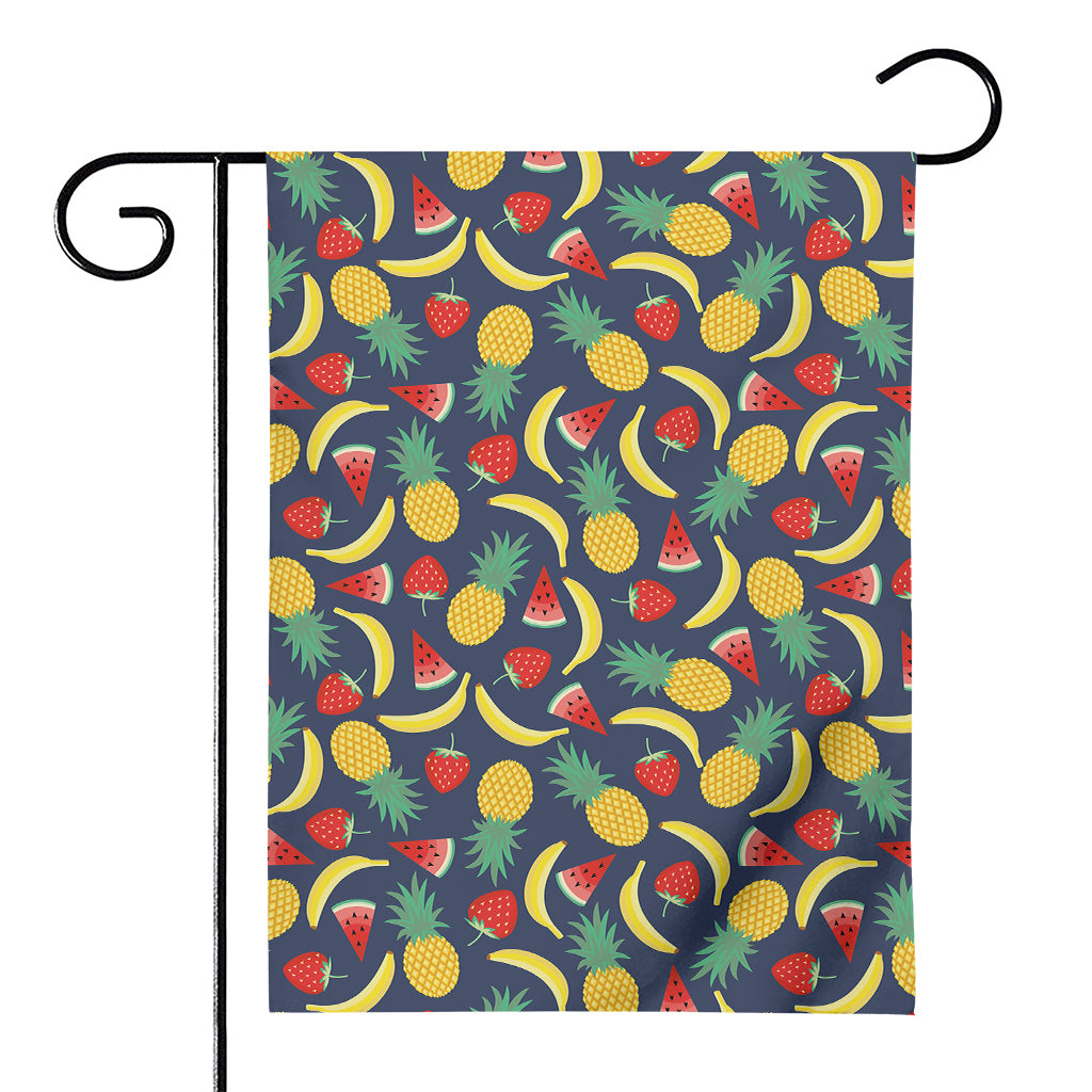 Cute Tropical Fruits Pattern Print House Flag