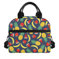Cute Tropical Fruits Pattern Print Insulated Lunch Bag