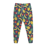 Cute Tropical Fruits Pattern Print Jogger Pants