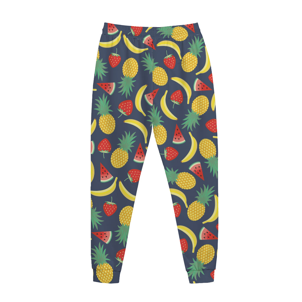 Cute Tropical Fruits Pattern Print Jogger Pants