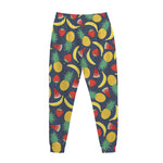 Cute Tropical Fruits Pattern Print Jogger Pants