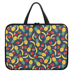 Cute Tropical Fruits Pattern Print Laptop Sleeve With Handle