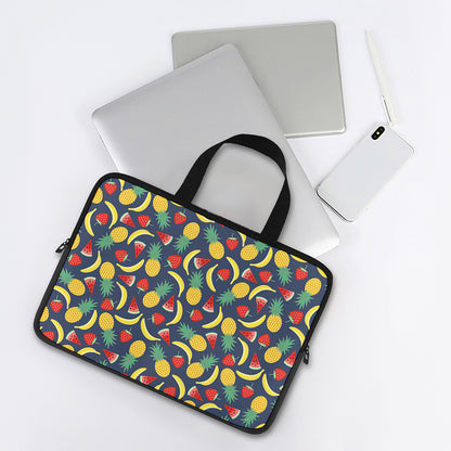 Cute Tropical Fruits Pattern Print Laptop Sleeve With Handle