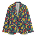 Cute Tropical Fruits Pattern Print Men's Blazer