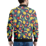 Cute Tropical Fruits Pattern Print Men's Bomber Jacket