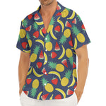Cute Tropical Fruits Pattern Print Men's Deep V-Neck Shirt