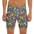 Cute Tropical Fruits Pattern Print Men's Long Boxer Briefs