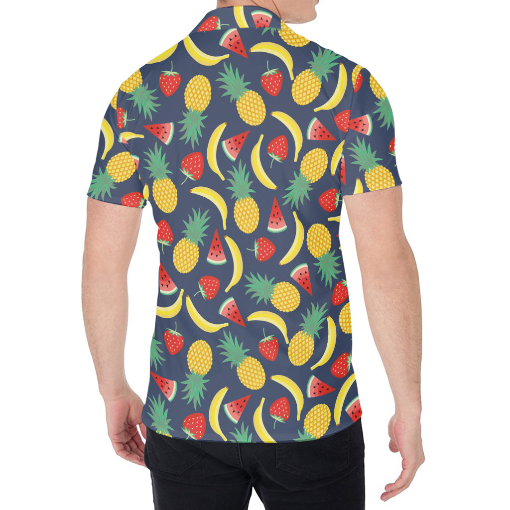 Cute Tropical Fruits Pattern Print Men's Shirt