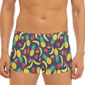 Cute Tropical Fruits Pattern Print Men's Short Boxer Briefs