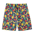 Cute Tropical Fruits Pattern Print Men's Swim Trunks