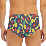 Cute Tropical Fruits Pattern Print Men's Triangle Swim Briefs