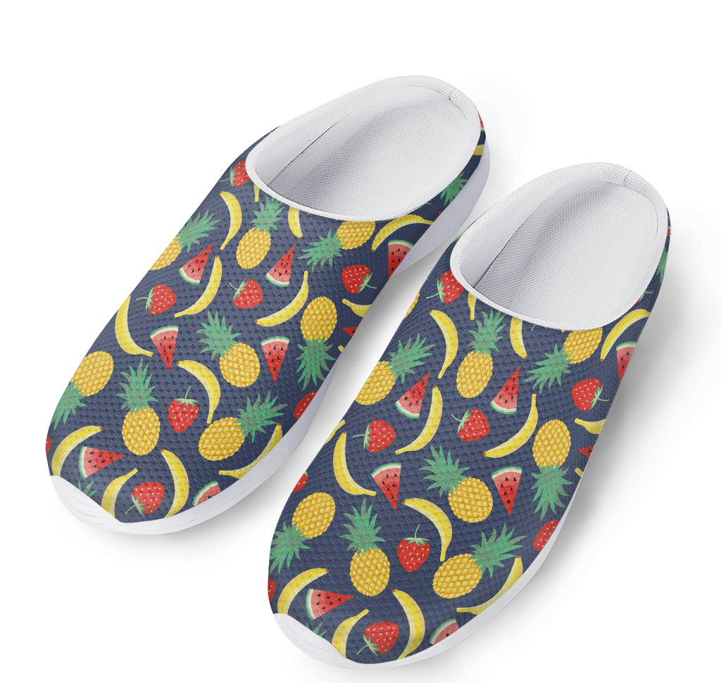 Cute Tropical Fruits Pattern Print Mesh Casual Shoes