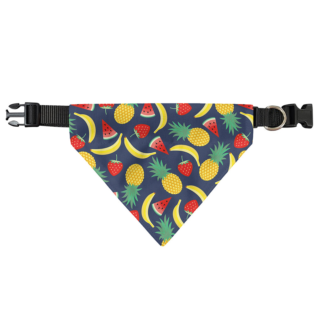 Cute Tropical Fruits Pattern Print Over The Collar Dog Bandana