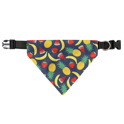 Cute Tropical Fruits Pattern Print Over The Collar Dog Bandana