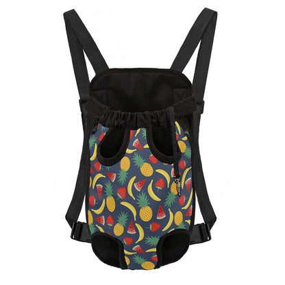 Cute Tropical Fruits Pattern Print Pet Carrier Backpack