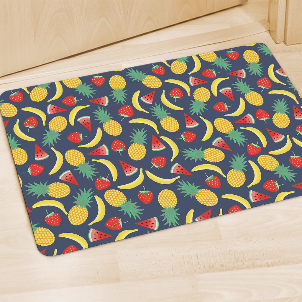 Cute Tropical Fruits Pattern Print Polyester Doormat